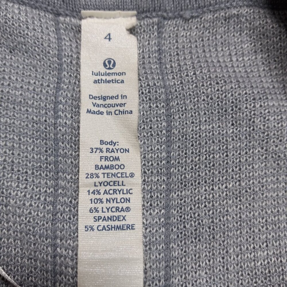 Lululemon Wrap It Up Sweater Gray Size 4‎ - Picture 10 of 17